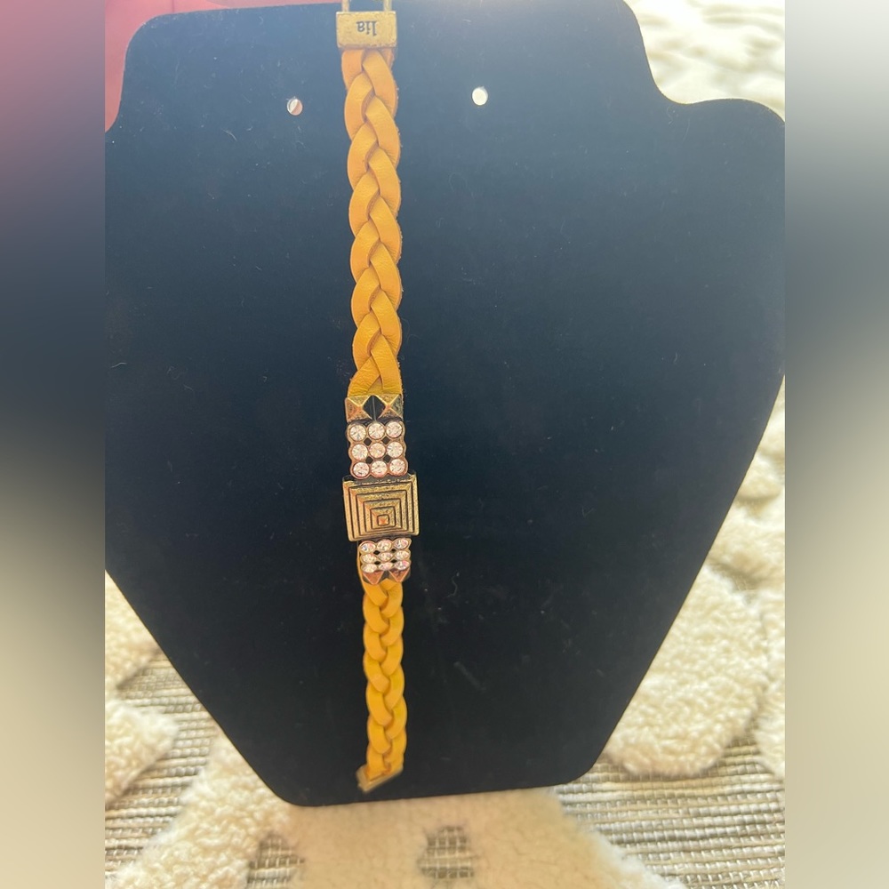 Lia Sophia braided yellow bracelet